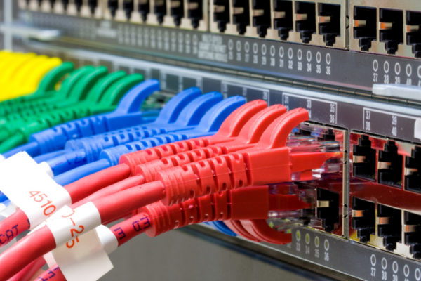 Network switch and UTP ethernet cables Network switch and UTP ethernet cables